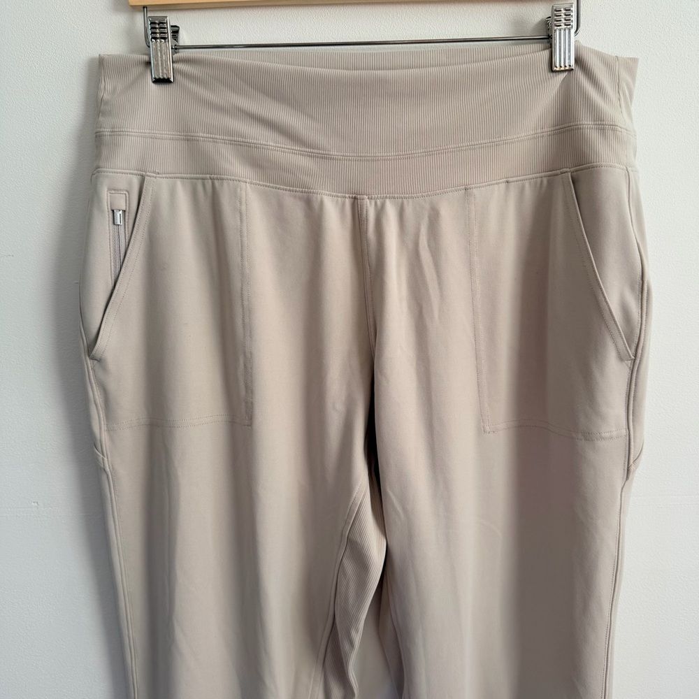 Athleta Venice Jogger Pants Women XL Beige MidRise Lightweight Travel Athleisure - Picture 7 of 13